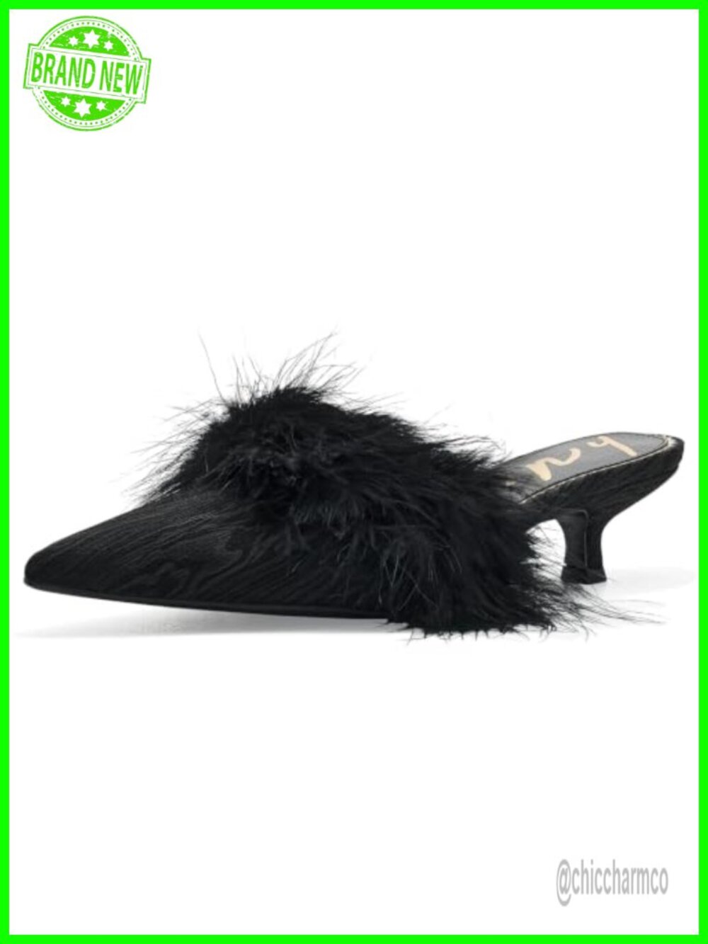 Pointed Toe Kitten Heel Mule Slip-On Business Casual Shoe